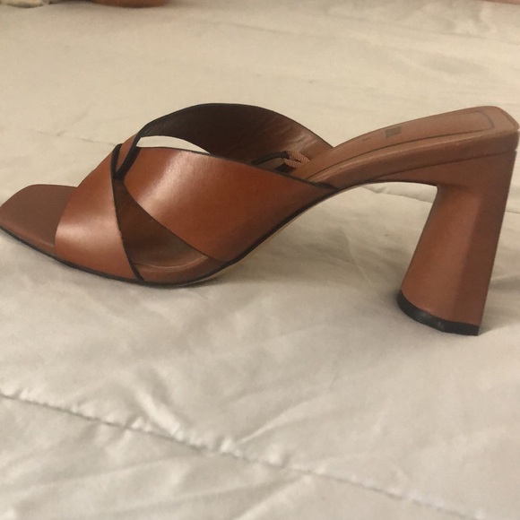 Zara heels. Zara brown leather heels - Picture 4 of 8